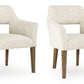 Marxmore - Dining Upholstered Arm Chair (Set of 2) - Beige / Brown