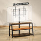 TV Stand with Mount and Power Outlet, Swivel TV Stand Mount with LED Lights for 32-70 Inch TVs for Living Room, Bedroom