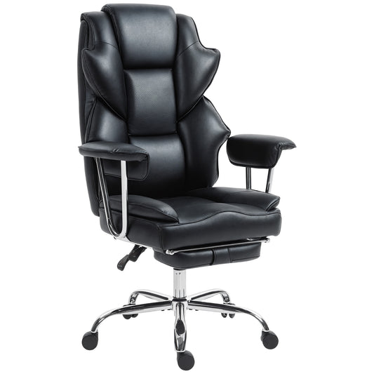 Big and Tall Reclining Office Chair, 400 lbs - Black