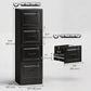4-Drawer Vertical Filing Cabinet with Lock - Black