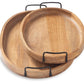 Jocelyne - Tray Set (Set of 2) - Brown / Black
