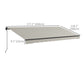 15' x 10' Retractable Awning, 280gsm UV Resistant Sunshade Shelter, for Deck, Balcony, Yard, Light Grey