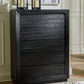 Londer - Black - Five Drawer Chest