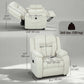 Power Massage Recliner with 2 Memory Positions - Cream White