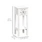 Nightstand Set of 2 with Drawer and Shelf - White