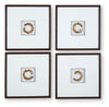 Dallbourne - Wall Art Set (Set of 4) - White / Gold Finish