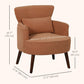 Upholstered Accent Chair with Lumbar Pillow - Orange