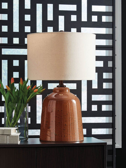 Aaleahya - Rust - Glass Table Lamp - Forward Furniture
