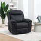 Manual Recliner Chair with Vibration Massage, Side Pockets, Microfibre Reclining Chair Nursing Chair for Living Room, Black