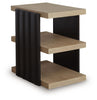 Rylandyn - Rectangular End Table - Black / Light Brown