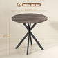 31.5" Industrial Round Dining Table - Distressed Dark Brown