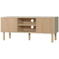 Modern TV Stand for TVs up to 50", TV Cabinet with Storage Shelves for Living Room, Natural