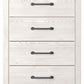 Gerridan - White / Gray - Four Drawer Chest