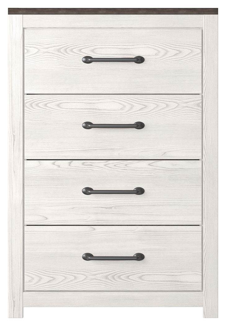 Gerridan - Four Drawer Chest - White / Gray