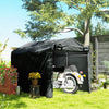 Outdoor Storage Shed, UV Resistant Bike Tent with Roll-up Zipper Door, Portable Shed for Bike, Motorcycle, Dark Grey