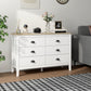 6-Drawer Dresser with Quiet Slides - White