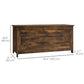 Storage Trunk with 2 Safety Hinges, Modern Entryway Bench with Side Handles, Storage Chest for Living Room, Rustic Brown