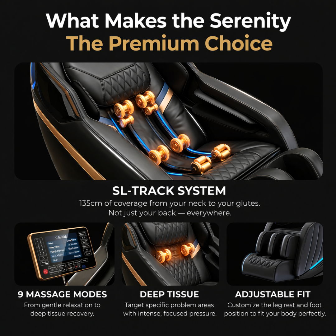 Serenity Leather Heated Massage Chair