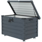 78 Gallon Garden Storage Box, Waterproof Outdoor Storage Container with Wheels and Handles, Dark Grey