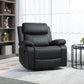 PU Leather Reclining Chair with Vibration Massage Recliner, Swivel Base, Rocking Function, Remote Control, Black