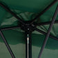 8ft Half Umbrella Outdoor Balcony Parasol Patio Garden Outdoor Window Sun Shade w/ 5 Ribs, Green