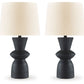 Scarbot - Distressed Black - Paper Table Lamp (Set of 2)