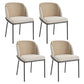 Set of 4 Stylish Dining Chairs with High-Density Foam Seats, Ergonomic chair Set with Anti-Slip Feet, 21.5'' L x 21.5'' W x 33.5'' H, Beige