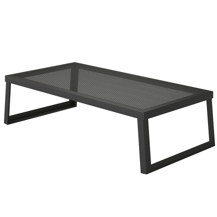 36" x 18" Black Folding Campfire Grill with Steel Grate