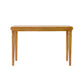 Farmhouse Console Table with Beaded Trim and Natural Wood, Accent Sofa Table for Living Room, Hallway, 47.5'' L x 16'' W x 32'' H, Brown
