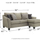 Kestrel - Sofa Chaise - Pearl Silver