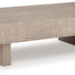 Jorlaina - Light Grayish Brown - Rectangular Cocktail Table