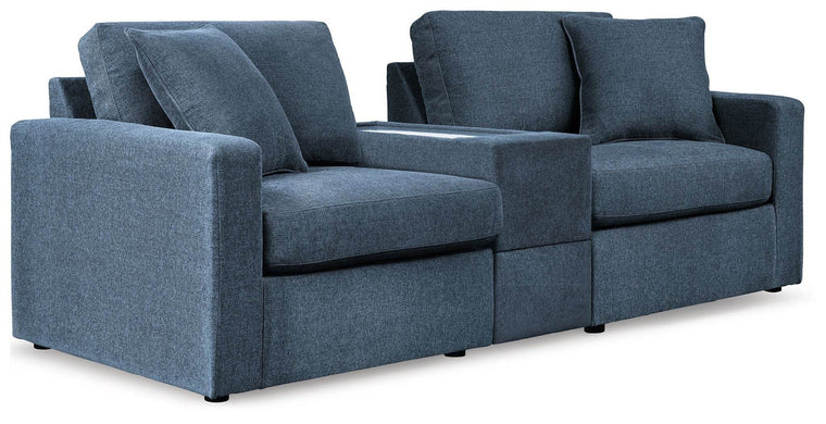 Modmax - Ink - 3-Piece Sectional Sofa With Storage Console - Fabric - Forward Furniture