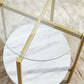 Wynora - White / Gold - Round End Table