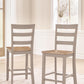 Harperfeld - Barstool (Set of 2) - Natural / Gray