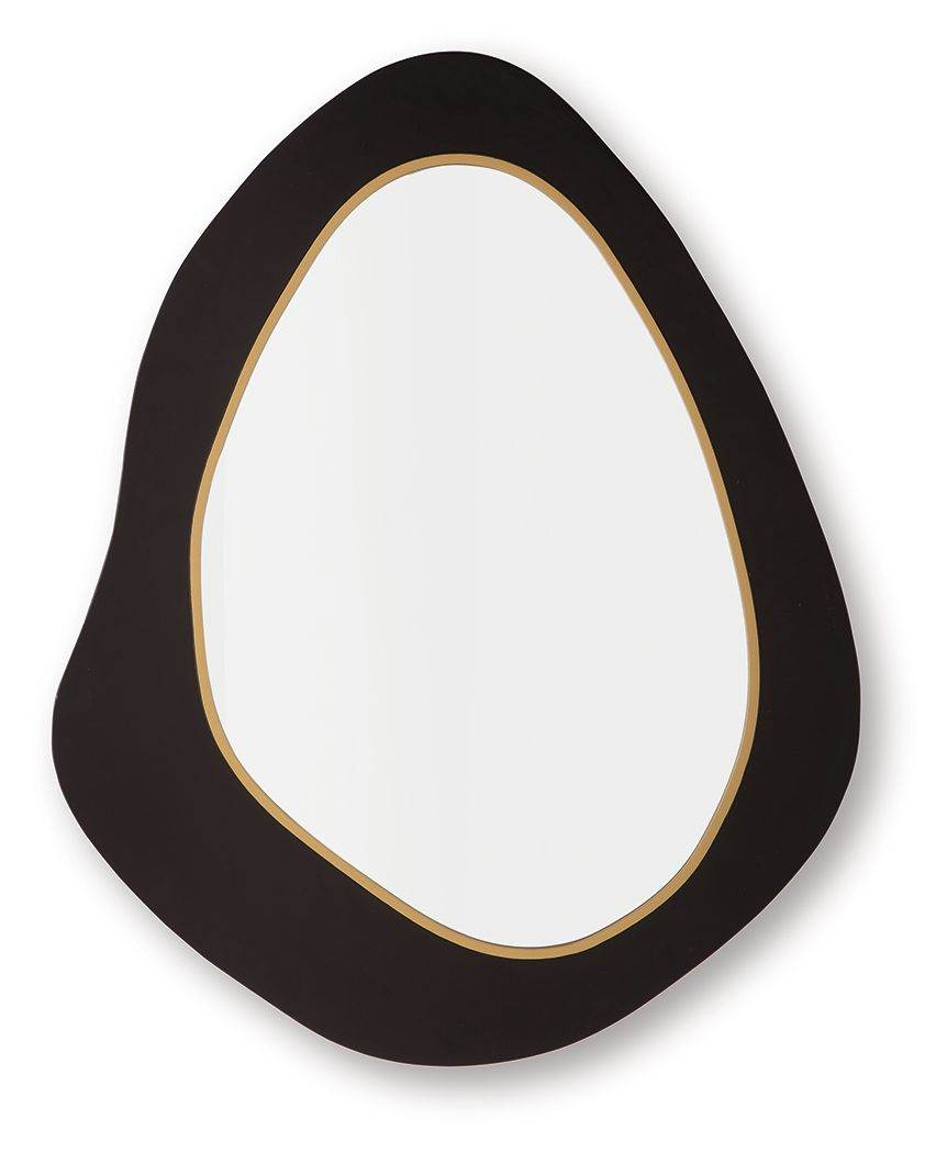 Kierlock - Black / Gold Finish - Accent Mirror - Forward Furniture