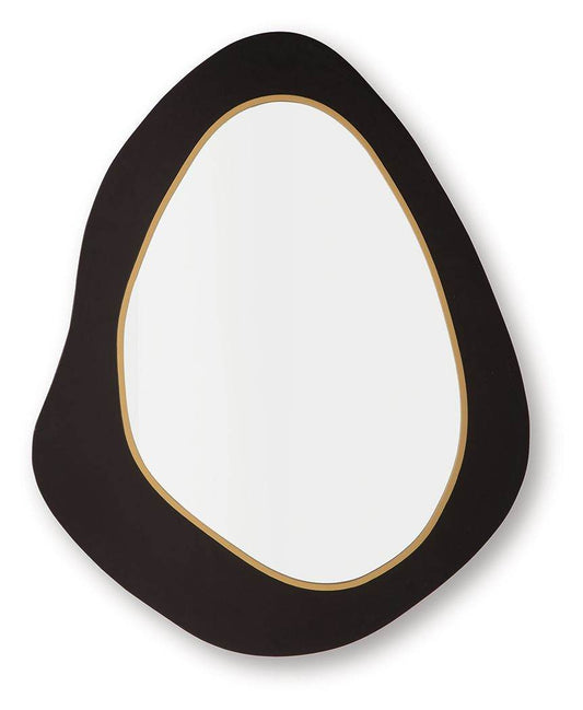 Kierlock - Black / Gold Finish - Accent Mirror - Forward Furniture