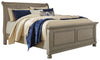 Lettner - Queen Sleigh Bed - Light Gray