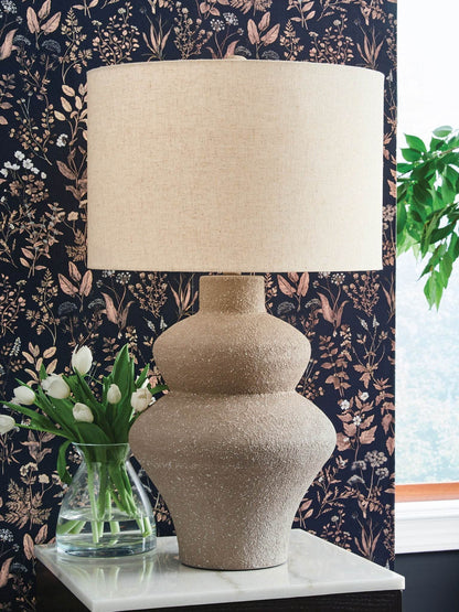 Jossleigh - Beige - Metal Table Lamp - Forward Furniture