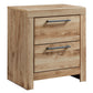 Hyanna - Tan Brown - Two Drawer Night Stand