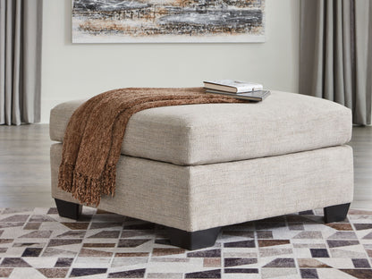 Mahoney - Oversized Accent Ottoman - Pebble