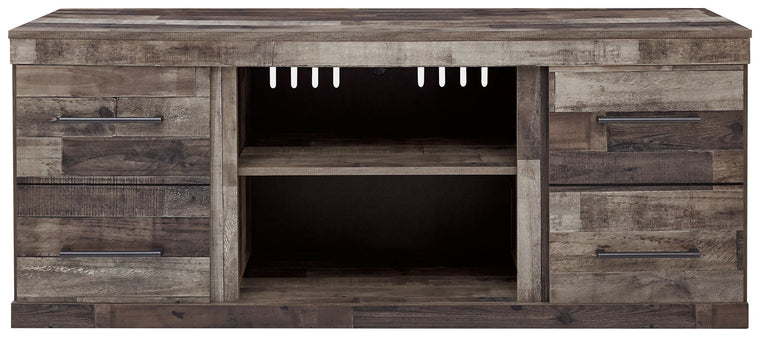 Derekson - LG TV Stand w/Fireplace Option - Multi Gray