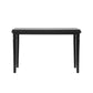 Farmhouse Console Table with Beaded Trim and Natural Wood, Accent Sofa Table for Living Room, Hallway, 47.5'' L x 16'' W x 32'' H, Black