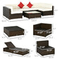 9 Pieces Wicker Patio Furniture Set with Cushion, Cream White