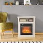27" Freestanding Electric Fireplace with Mantel, 1400W Replaceable Fireplace Insert Heater with Timer, White