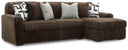 2 Pc. Right Arm Facing Corner Chaise Sectional Sofa