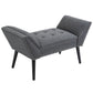 Modern Upholstered Bench, End of Bed Bench for Bedroom, Hallway Bench with Arms and Nailhead Trim
