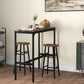 3-Piece Counter Height Bar Table and Chairs, Dining Table and Chairs Set for 2, Pub Table and Chairs