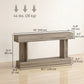 63 Inch Long Console Table, Vintage Narrow Entryway Table with Storage Shelf for Living Room and Hallway, Light Brown