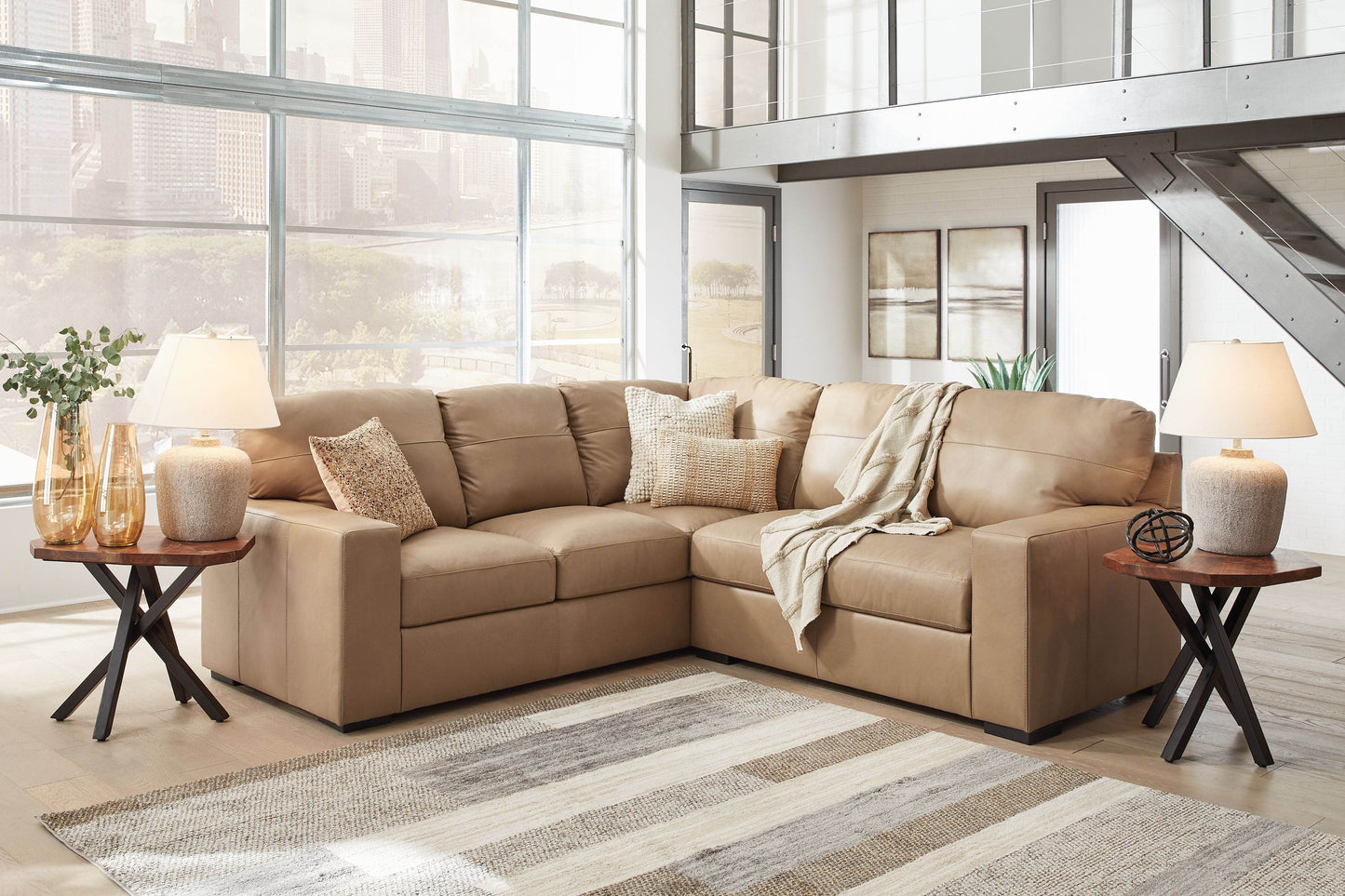 Bandon - Sectional - Leather Match - Forward Furniture