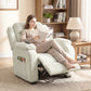 Massage Recliner Chair, Power Recliner with Quiet Brushless Motor, Remote, Pockets, 2 Memory Positions, Beige